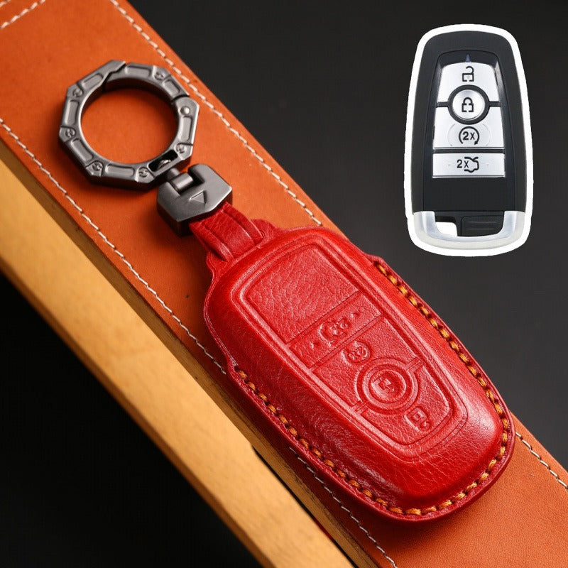 Ford Mondeo Focus Explorer Edge 2023 Key Case(#FD302) - key-4 / Red