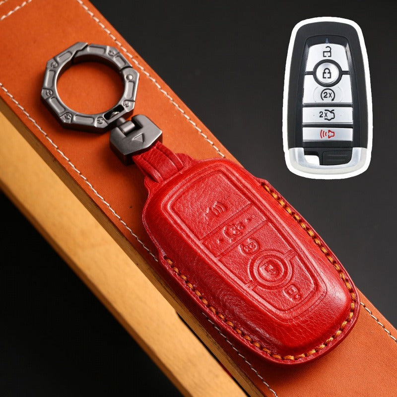 Ford Mondeo Focus Explorer Edge 2023 Key Case(#FD302) - Key-5 / Red