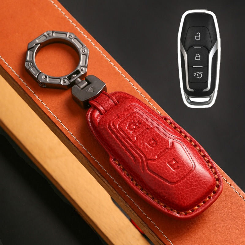 Ford Taurus Mustang Explorer Edge Key Case(#FD261) - Key-3 / Red