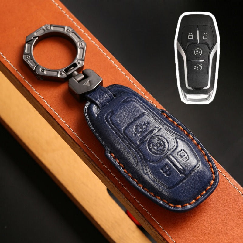 Ford Taurus Mustang Explorer Edge Key Case(#FD261) - Key-4 / Blue