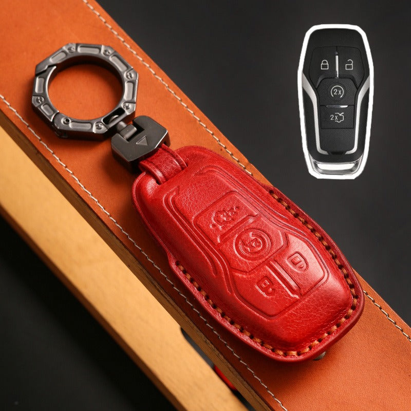 Ford Taurus Mustang Explorer Edge Key Case(#FD261) - Key-4 / Red