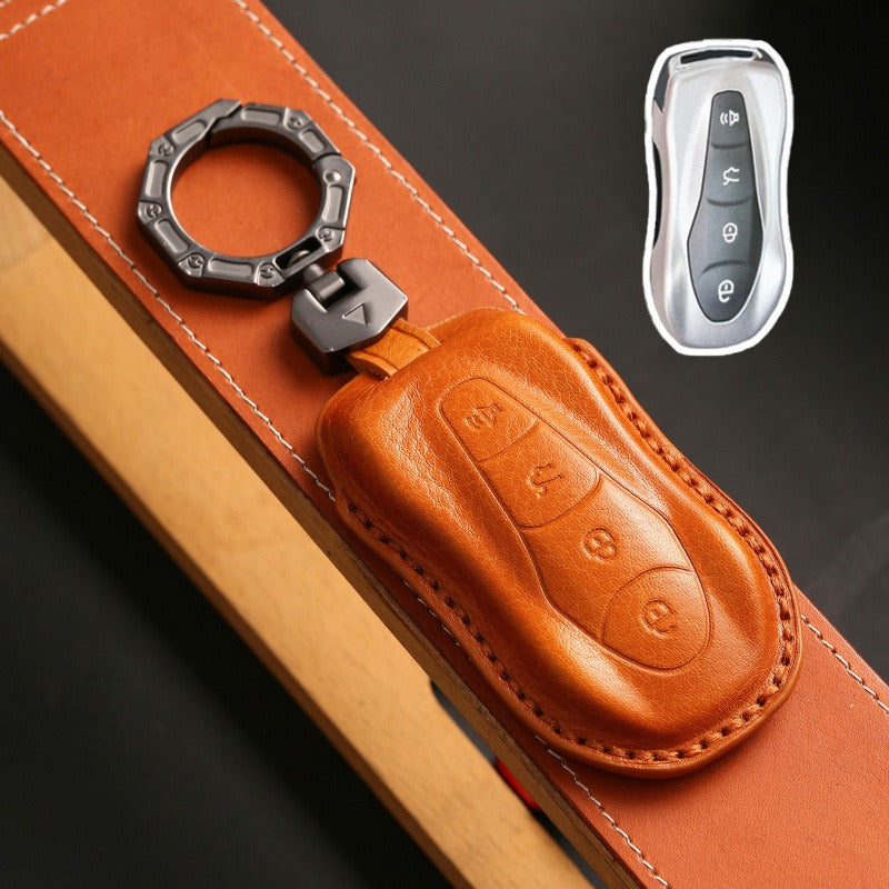 Geely Boyue Pro Xingyue S Leather Key Case(#GE61) - Yellow
