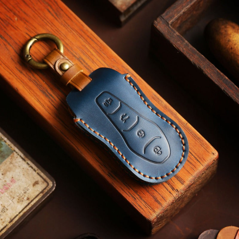 Geely Crazy Horse Leather Key Case Boyue Emgrand Xingyue Borui(#GE52)
