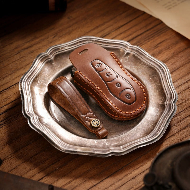 Geely Crazy Horse Leather Key Case Boyue Emgrand Xingyue(#GE56)