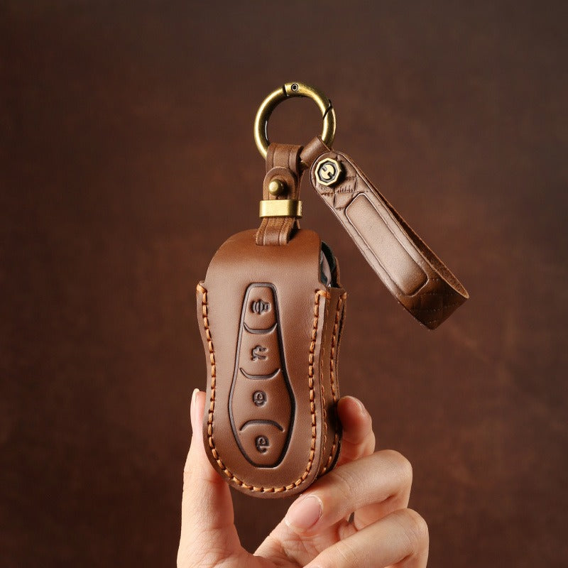 Geely Crazy Horse Leather Key Case Boyue Emgrand Xingyue(#GE56)