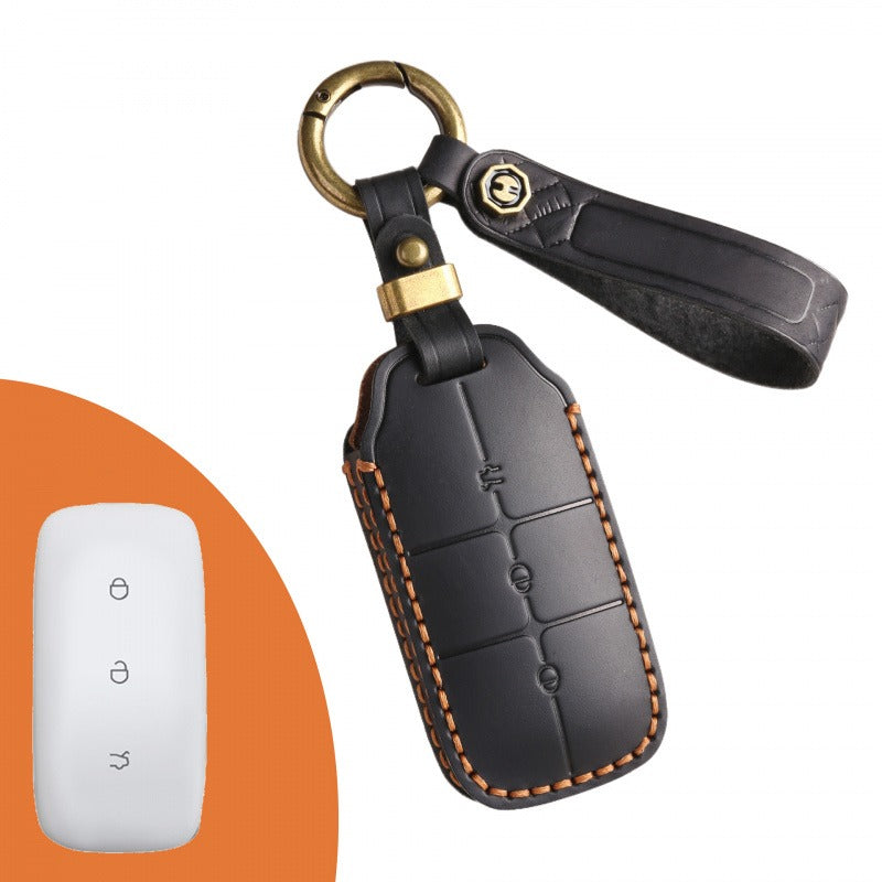 Geely Galaxy L7 L6 Leather Key Case(#GE42) - Black