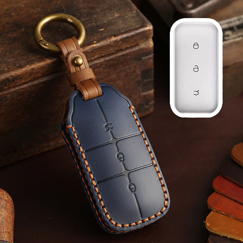 Geely Galaxy L7 L6 Leather Key Case(#GE59) - Blue