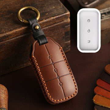 Geely Galaxy L7 L6 Leather Key Case(#GE59) - Brown