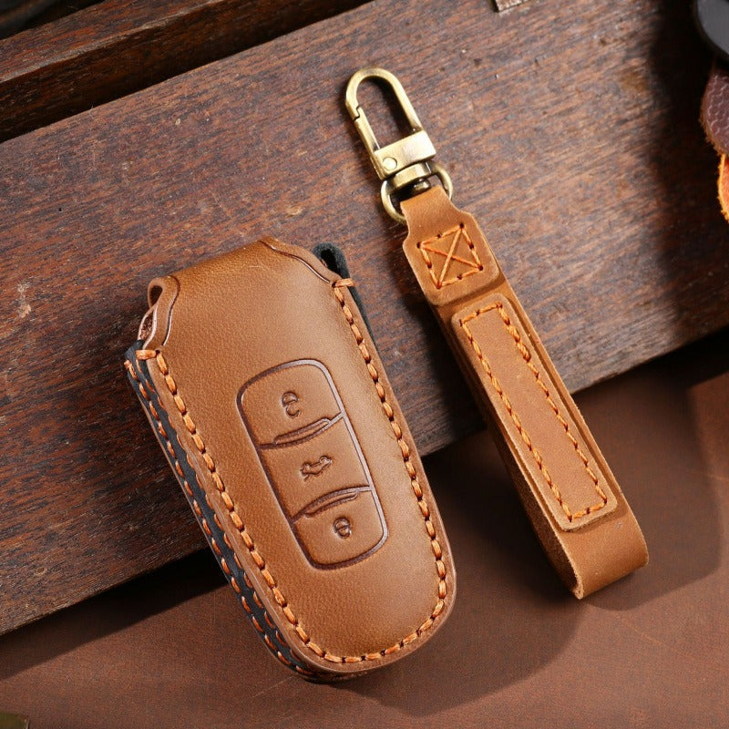 Geely Key Case Emgrand GS Boyue GL Borui Vision X6 Leather(#GE52) - Brown