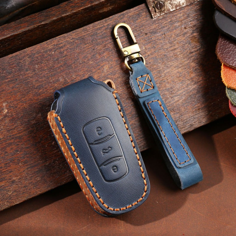 Geely Key Case Emgrand GS Boyue GL Borui Vision X6 Leather(#GE52) - Blue