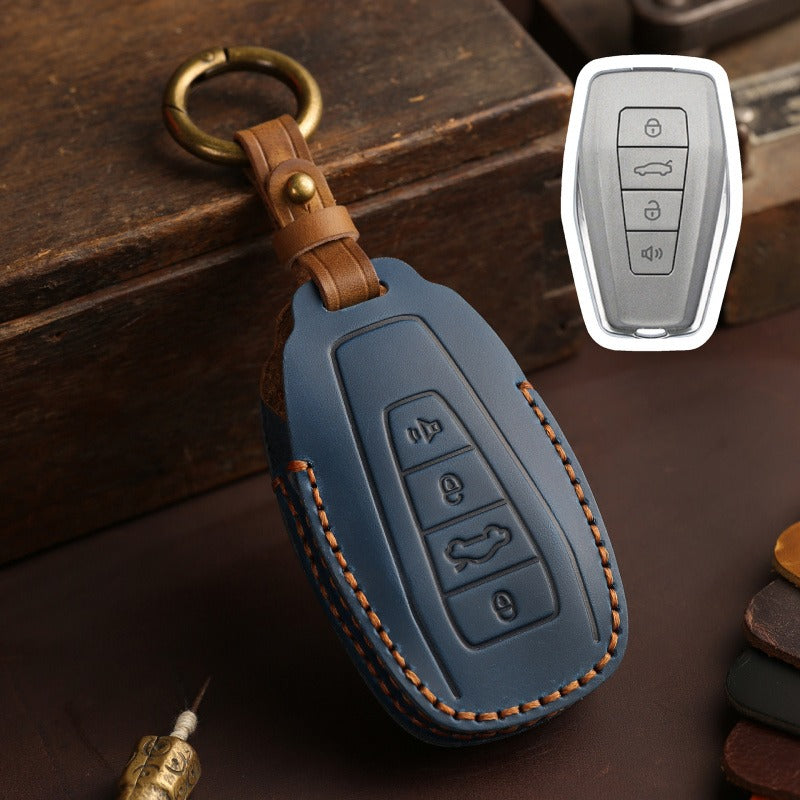 Geely Leather Key Case Emgrand GS Boyue Xingyue ICON Binyue(#GE39) - Type B / Blue