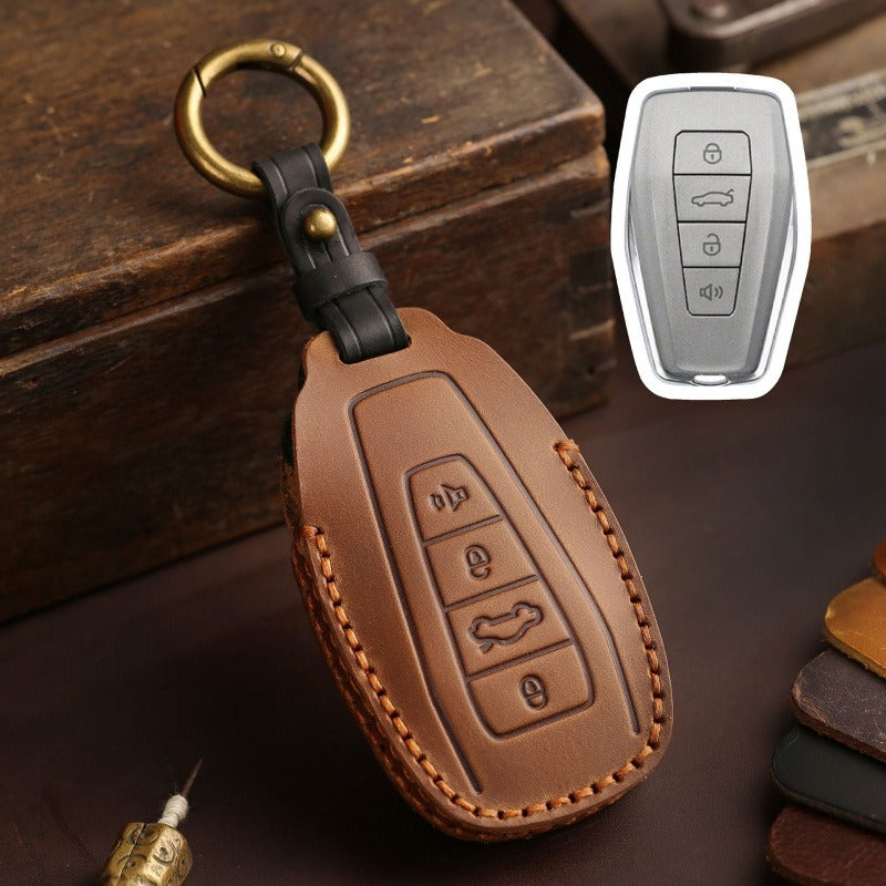 Geely Leather Key Case Emgrand GS Boyue Xingyue ICON Binyue(#GE39) - Type B / Brown