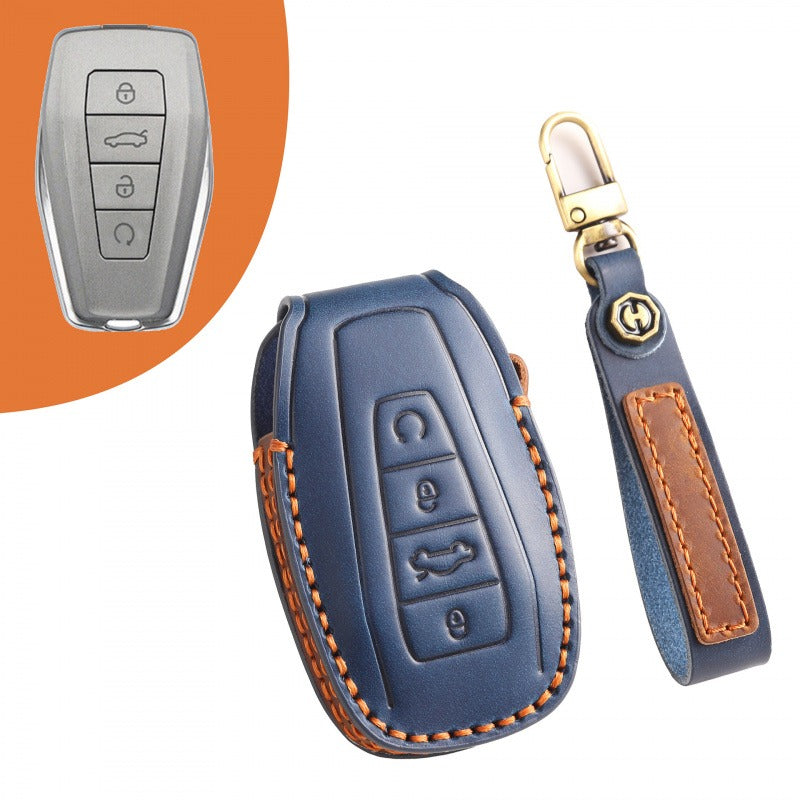 Geely Leather Key Case Emgrand S Boyue Xingrui ICON Xingyue L(#GE49) - Black / Type B