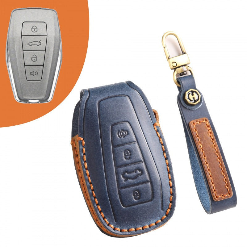 Geely Leather Key Case Emgrand S Boyue Xingrui ICON Xingyue L(#GE49) - Blue / Type