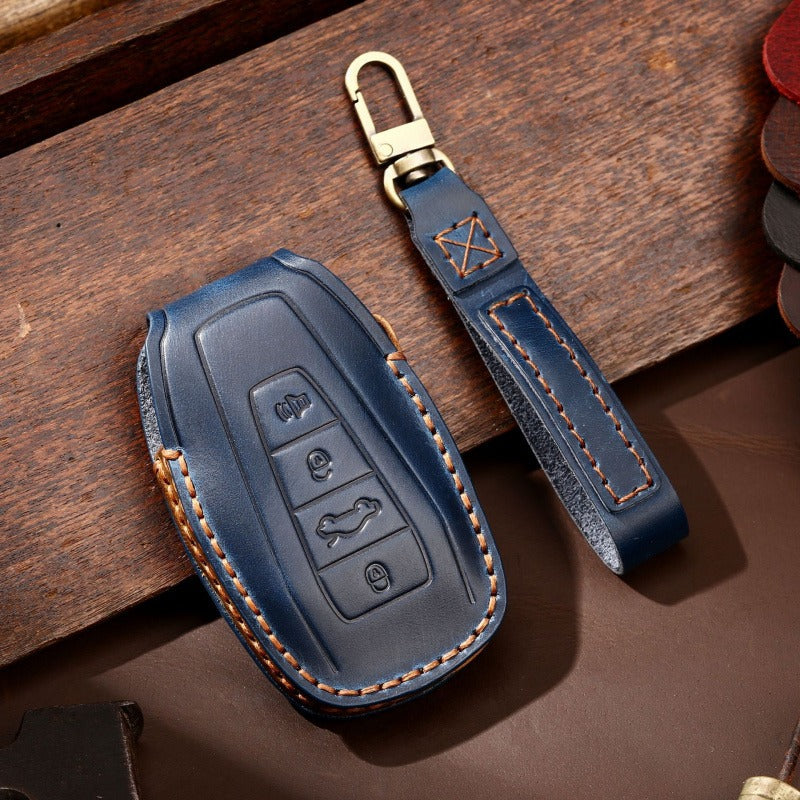 Geely Leather Key Case GS Xingyue Emgrand Binyue X3 X6 Boyue Pro（#GE58) - Type A / Blue
