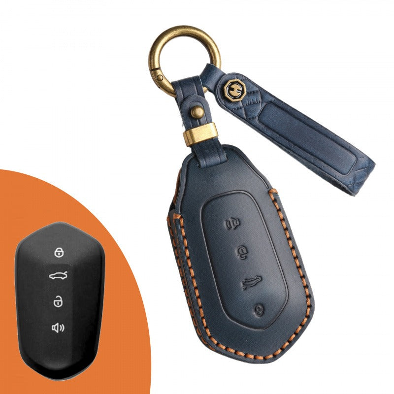 Geely Ruilan 7 Leather Key Case(#GE47) - Blue