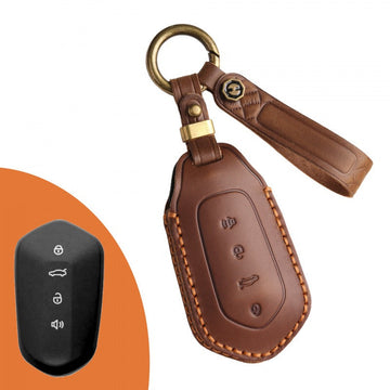Geely Ruilan 7 Leather Key Case(#GE47) - Brown