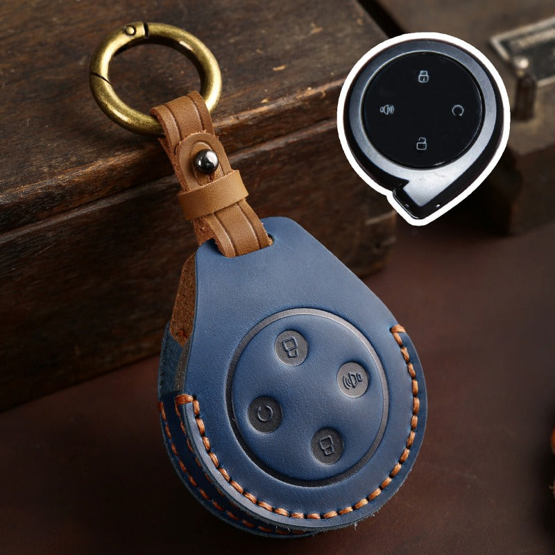 Great Wall Cannon Shanhai Pickup Leather Key Case(#GW123) - Blue