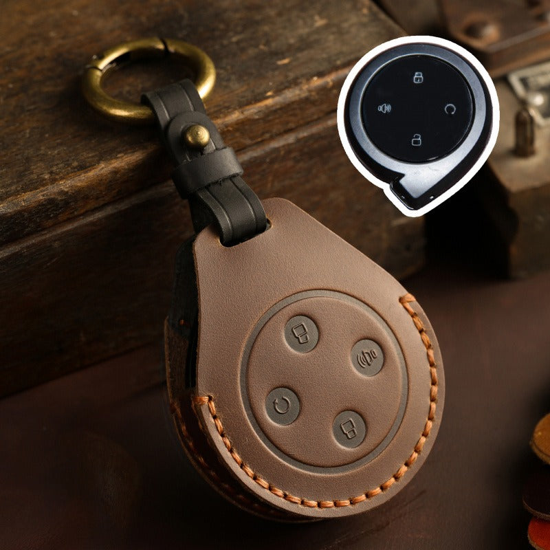 Great Wall Cannon Shanhai Pickup Leather Key Case(#GW123) - Brown