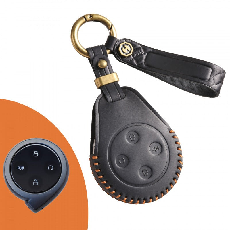 Great Wall Cannon Shanhai Pickup Leather Key Case(#GW124) - Brown