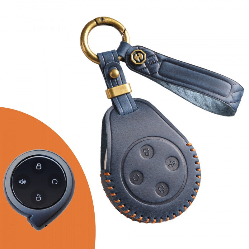 Great Wall Cannon Shanhai Pickup Leather Key Case(#GW124) - Blue