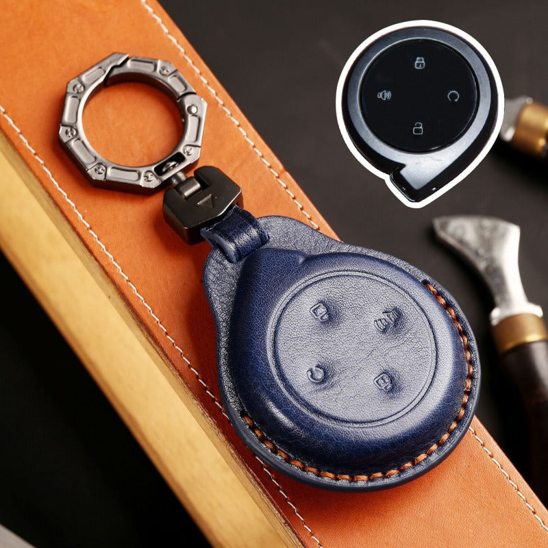 Great Wall Cannon Shanhai Pickup Leather Key Case(#GW125) - Blue