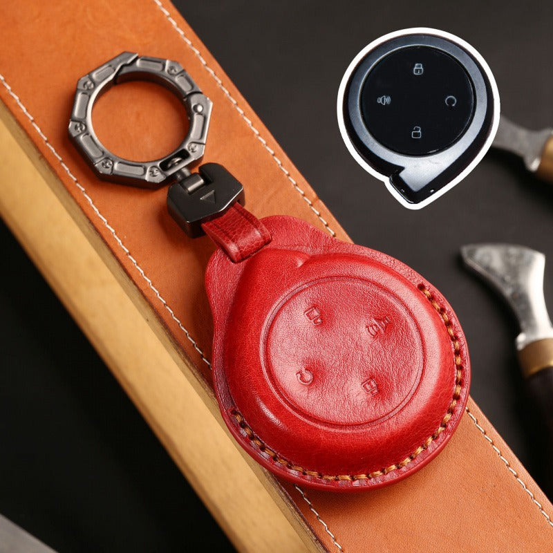 Great Wall Cannon Shanhai Pickup Leather Key Case(#GW125) - Red