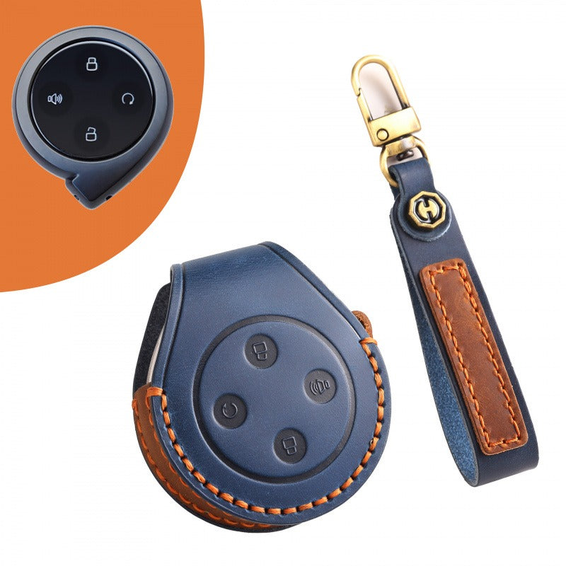 Great Wall Shanhai Cannon Leather Key Case（#GW66) - Blue