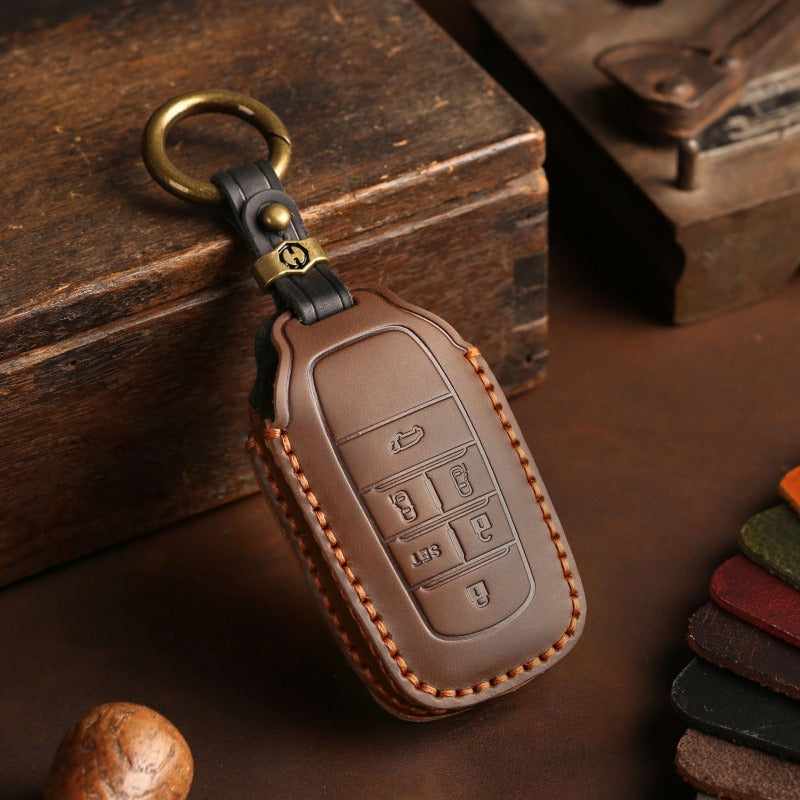 Handmade Leather Key Case for Toyota Sienna Alphard Vellfire(#TA06)