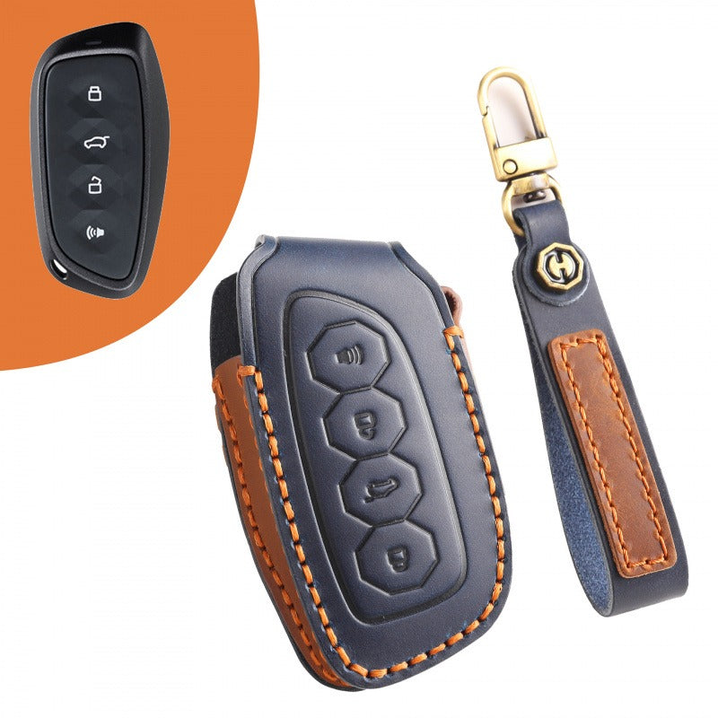 Haval Big Dog Shenshou Cool Dog Leather Key Case(#HA116) - Blue