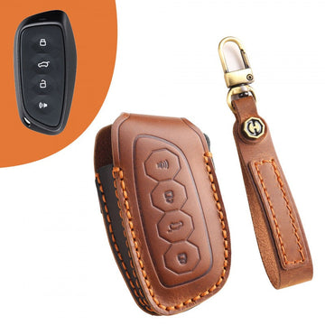 Haval Big Dog Shenshou Cool Dog Leather Key Case(#HA116) - Brown