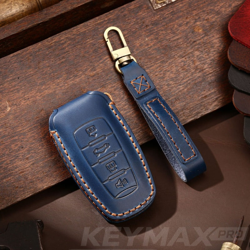 Haval H6 Coupe Tank 300 Big Dog Good Cat Leather Key Case(#GW118) - Blue / Key-4