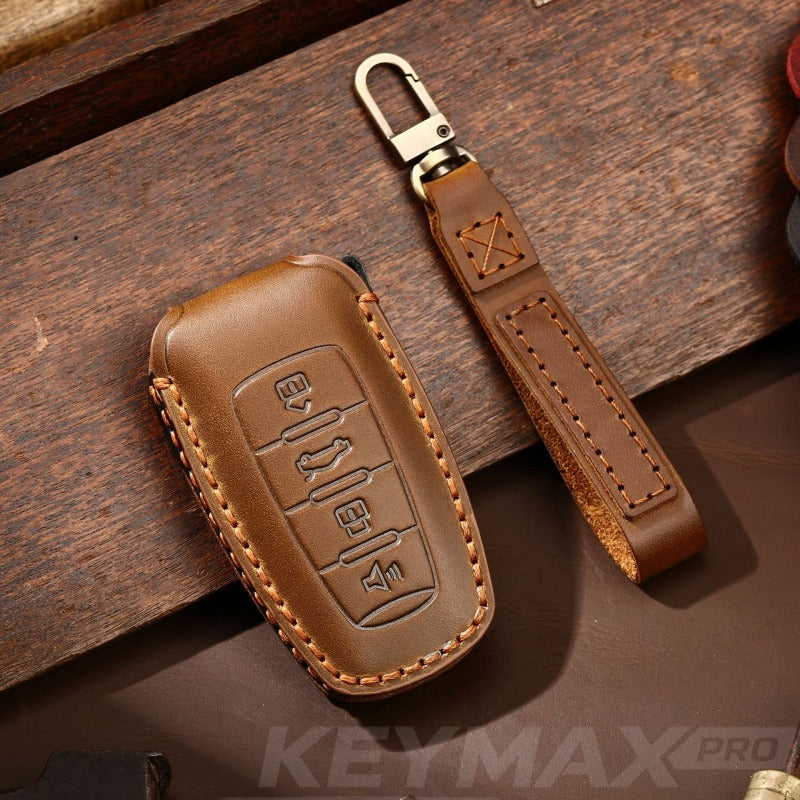 Haval H6 Coupe Tank 300 Big Dog Good Cat Leather Key Case(#GW118) - Brown / Key-4