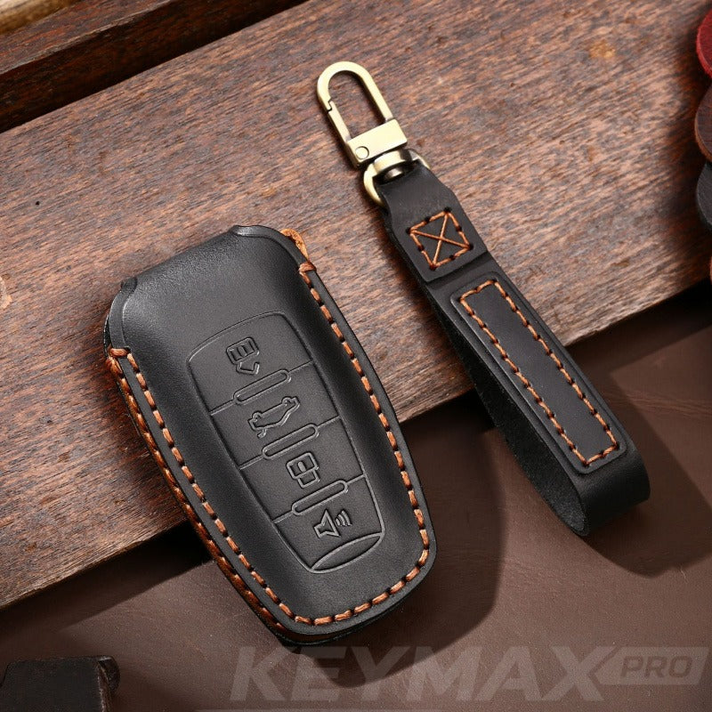 Haval H6 Coupe Tank 300 Big Dog Good Cat Leather Key Case(#GW118) - Black / Key-4