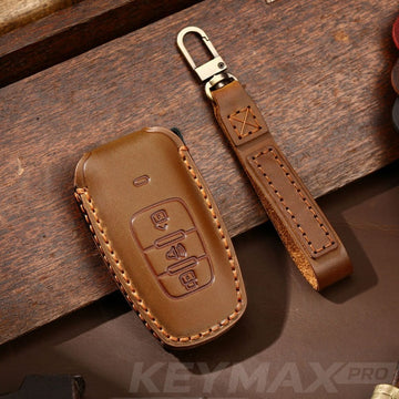 Haval H6 Coupe Tank 300 Big Dog Good Cat Leather Key Case(#GW118) - Brown / Key-3