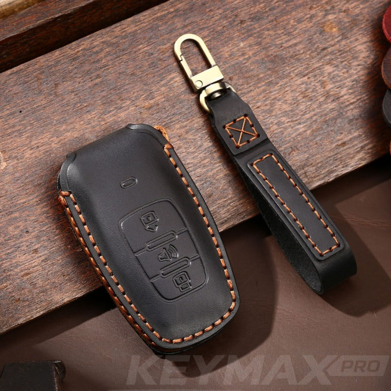 Haval H6 Coupe Tank 300 Big Dog Good Cat Leather Key Case(#GW118) - Black / Key-3