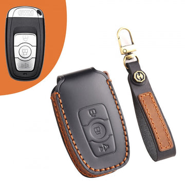 Haval Key Case H6 H2 H7 H8 H9 Handmade Leather Cover（#HA63） - Black