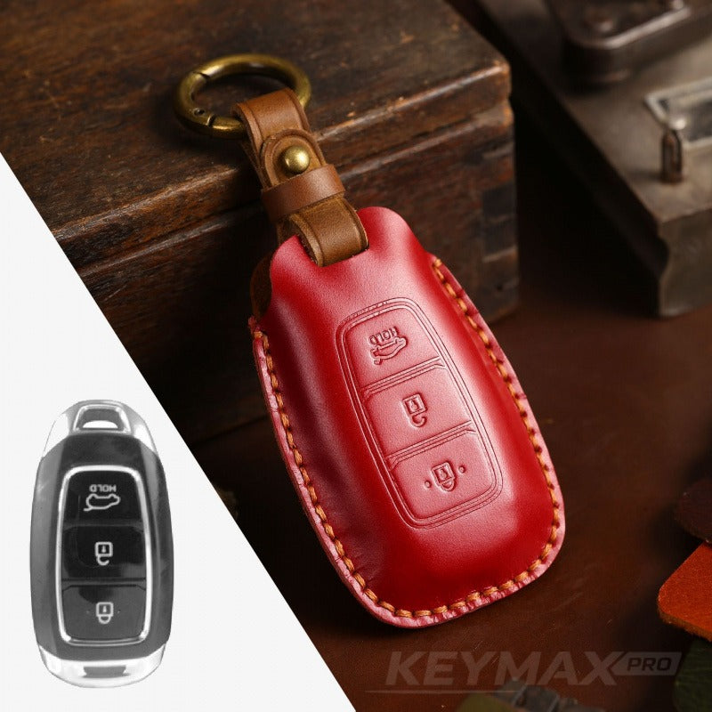 Hyundai ix25 Lafesta ix35 Leather Key Case（#HY195） - Red