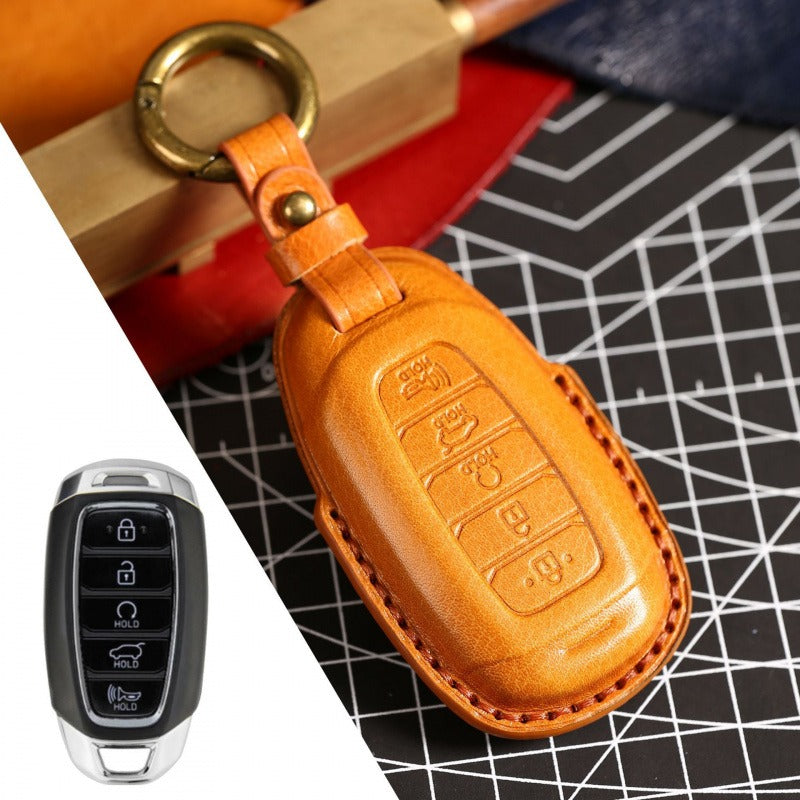 Hyundai Lafesta Custo Sonata Leather Key Case(#HY197) - Key-5 / Yellow