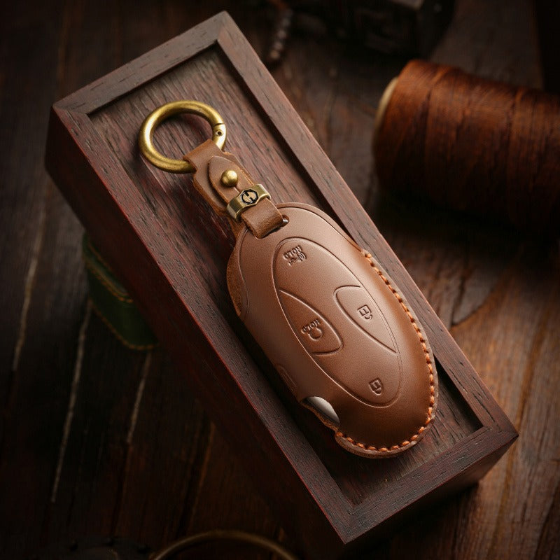 Hyundai Retro Leather Key Case(#HY199)