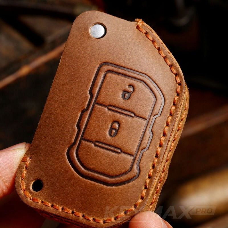 Jeep Wrangler Sahara Rubicon Leather Key Case(#JE176)