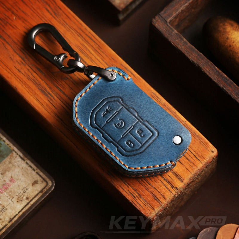 Jeep Wrangler Sahara Rubicon Leather Key Case(#JE176)