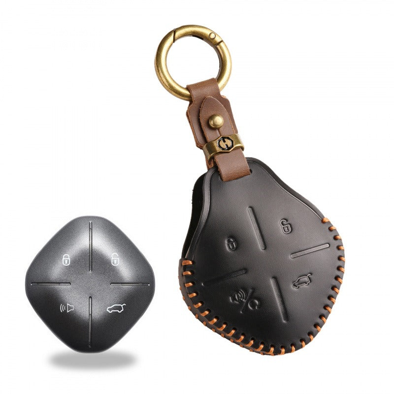 Jetour Dasheng iDM Leather Key Case(#CY79) - Black