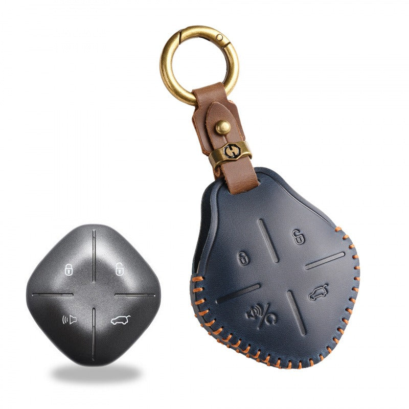 Jetour Dasheng iDM Leather Key Case(#CY79) - Blue