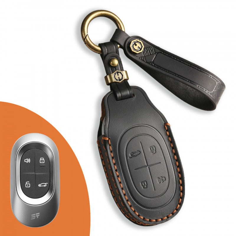 Jetour Shanhai L7 PRO MAX+ L9 Leather Key Case(#JE129) - Black