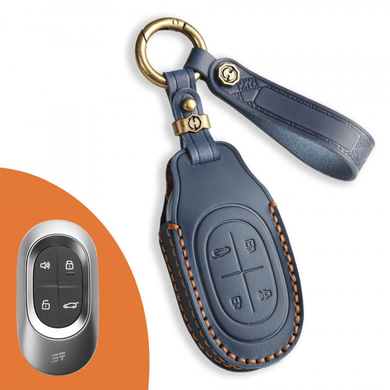 Jetour Shanhai L7 PRO MAX+ L9 Leather Key Case(#JE129) - Blue
