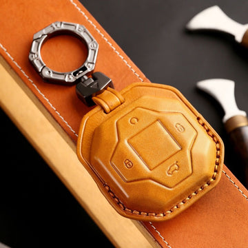 Jetour Traveler 3D Leather Key Case(#JE113) - Yellow