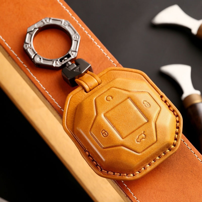 Jetour Traveler 3D Leather Key Case(#JE113) - Yellow