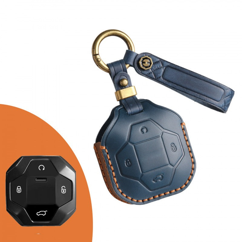Jetour Traveler Discovery PRO Leather Key Case(#CY87) - Blue