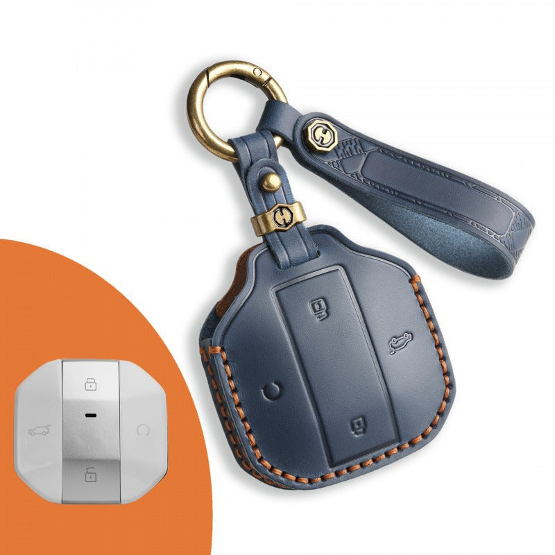 Jetour Traveler Handmade Leather Key Case(#JE110) - Blue